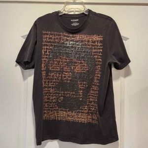 EXPRESS BRAND GRAFFITI/SKULL GRAPHIC MEN'S T-SHIRT SIZE LARGE